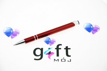 Niezawodne długopisy reklamowe z nadrukiem model: D COSMO czerwony_met