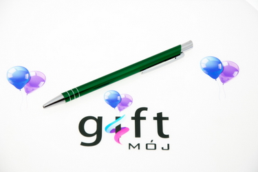 Nowoczesne długopisy z własnym nadrukiem model: D FIT zielony