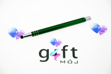 Nowoczesne długopisy metalowe z nadrukiem model: D MOOI TP ciemozielony